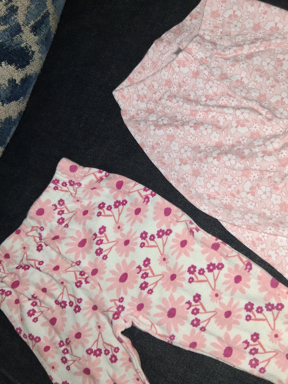Babygirls Pink Floral Leggings 0-3 Months
